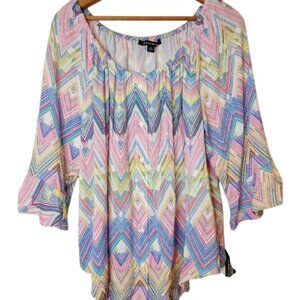 NWT Zac & Rachel Chevron Top Women’s Spring Summer Size PXL Retail $48